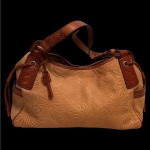 Vintage Fossil Tooled Leather Bag